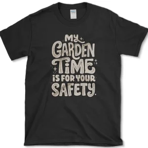 garden time for safety t shirt essential tees s black essential tees garden time for your safety essential tees premium apparel 1256619749