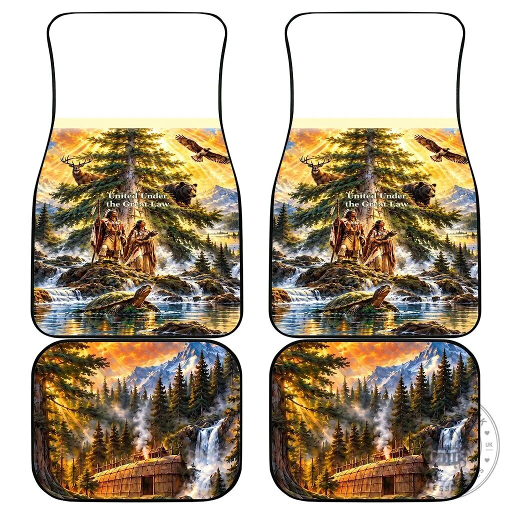 Iroquois We Do Not Inherit The Earth Native American Nature Art Car Mat Set 7 Iroquois We Do Not Inherit The Earth Native American Nature Art Car Mat Set