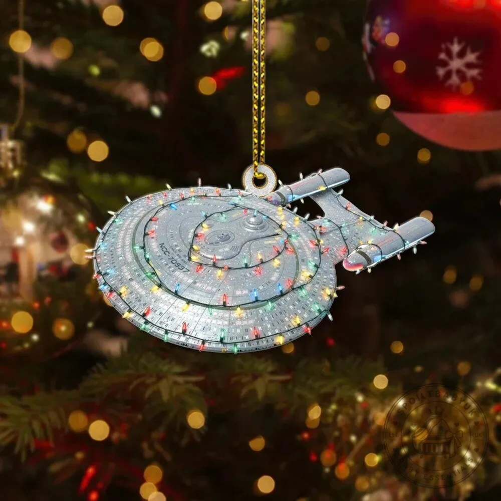 Star Trek USS Galaxy NCC-70637 Christmas Lights Holiday Ornament