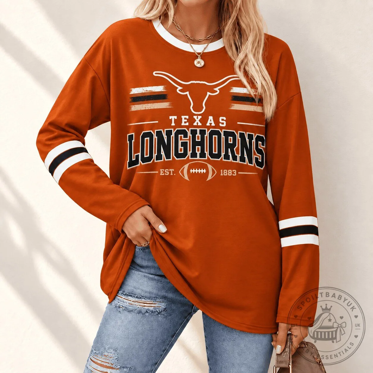 Texas Longhorns Established 1883 NCAA Football Team Long Sleeve T-Shirt