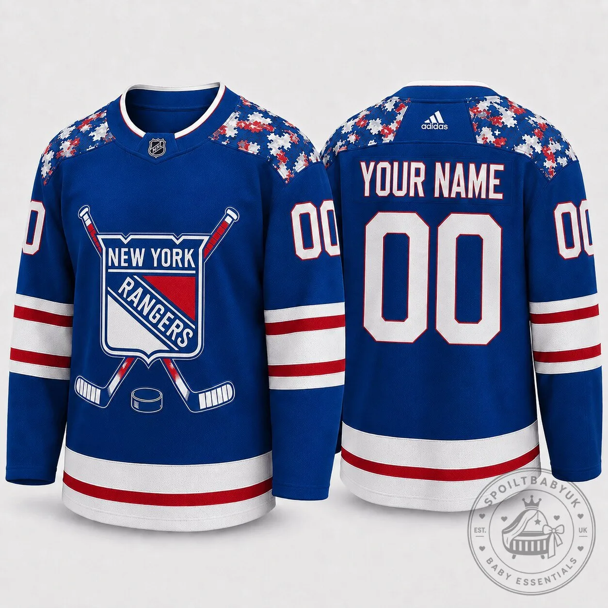 Personalized Blue Jersey for New York Rangers Hockey Fans