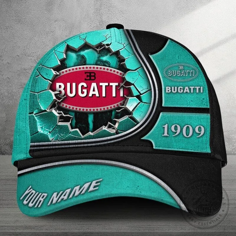 Bugatti Blue Cracked Logo Personalized Baseball Cap Hat 13 Bugatti Blue Cracked Logo Personalized Baseball Cap Hat