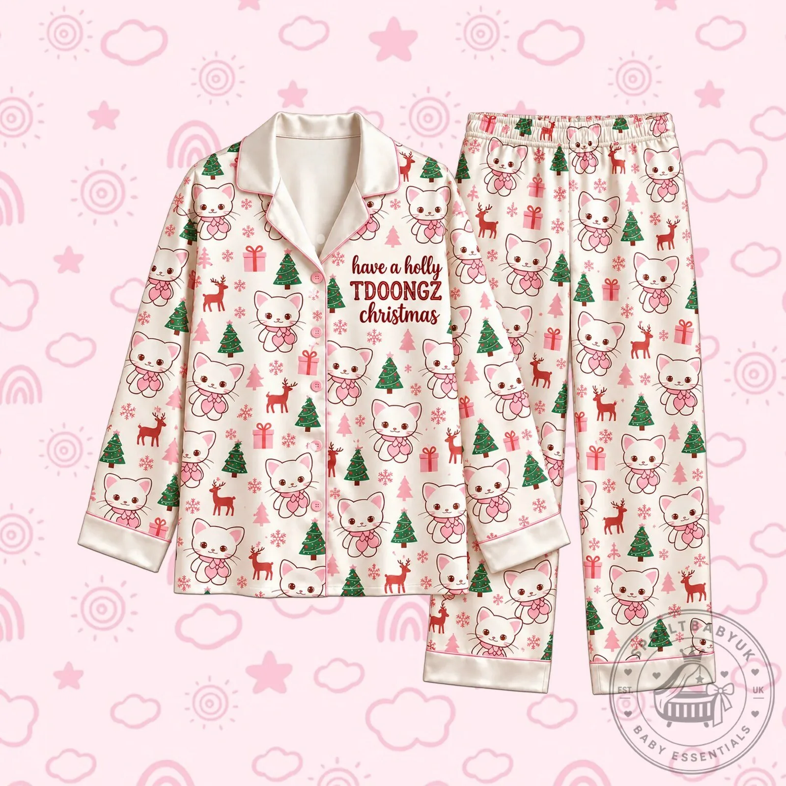 TWICE Dahyun Nyangi Mascot Christmas Pajama Set