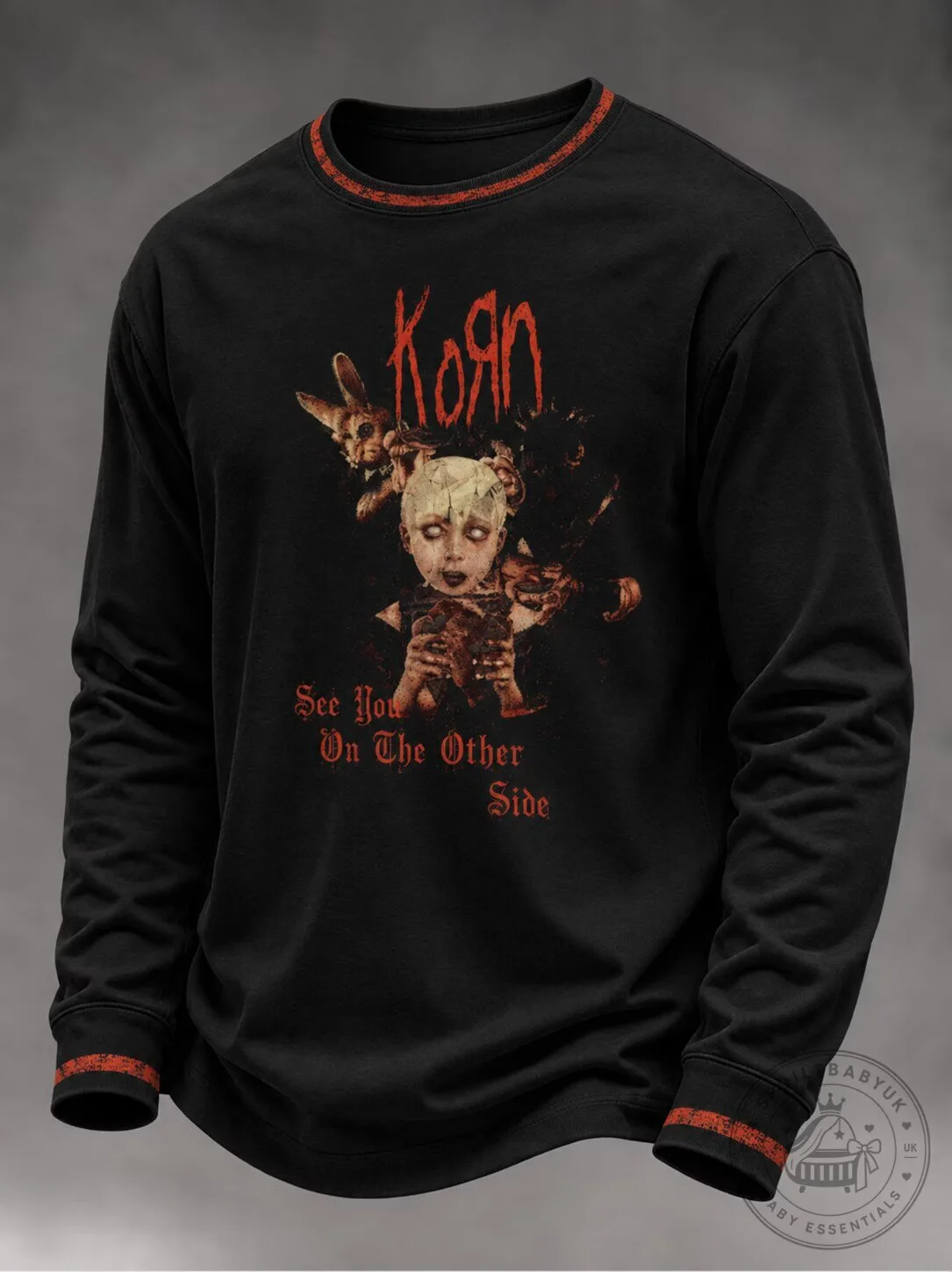 Korn See You On The Other Side Album Art Black Long-Sleeve Shirt 2 Korn See You On The Other Side Album Art Black Long-Sleeve Shirt