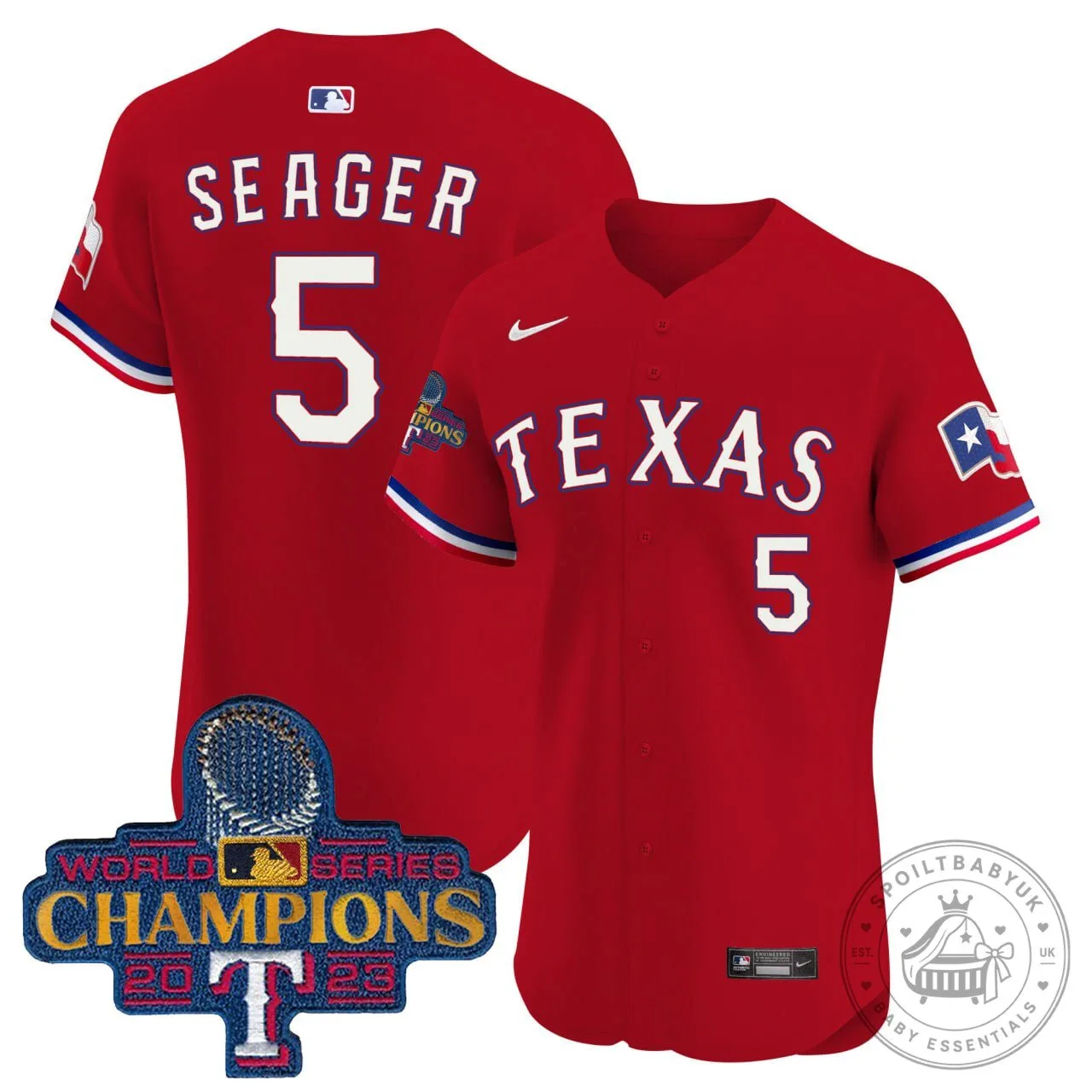 Corey Seager Jersey - 2023 World Series Champions Texas Rangers Baseball Gear
