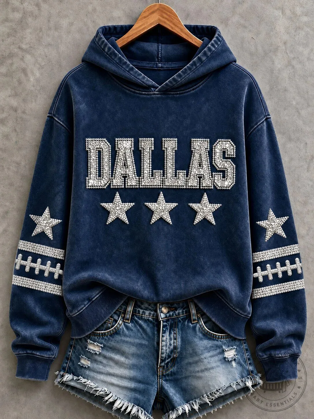 Dallas Cowboys Football Rhinestone Embellished Women’s Hoodie