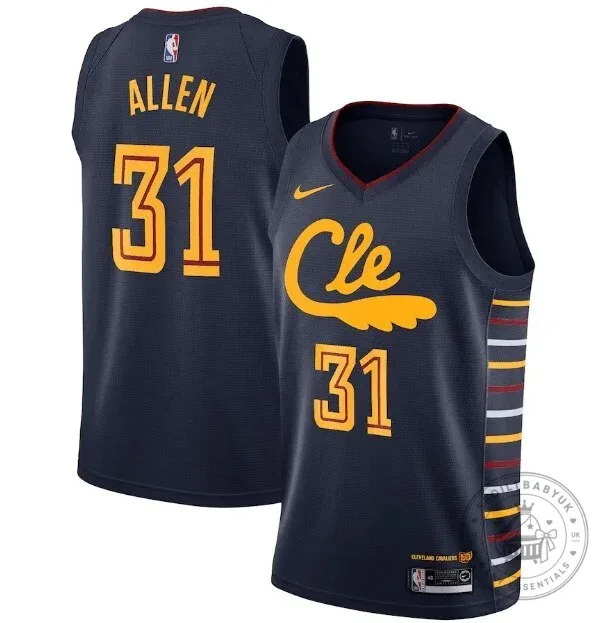 Jarrett Allen Cleveland Cavaliers City Edition Navy Blue Basketball Jersey