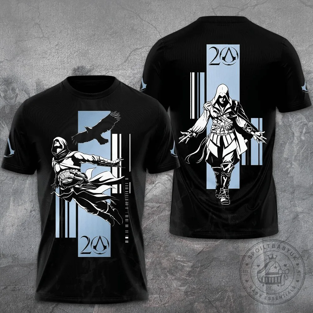Assassin's Creed Valhalla Eivor Wolf-Kissed Black Video Game T-Shirt
