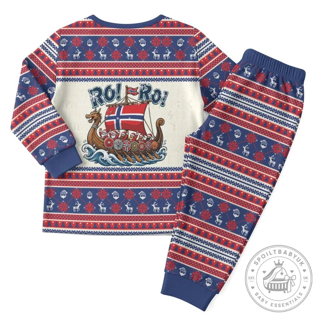 Viking Santa Claus Ro Ro Christmas Pajamas Set 8 Viking Santa Claus Ro Ro Christmas Pajamas Set