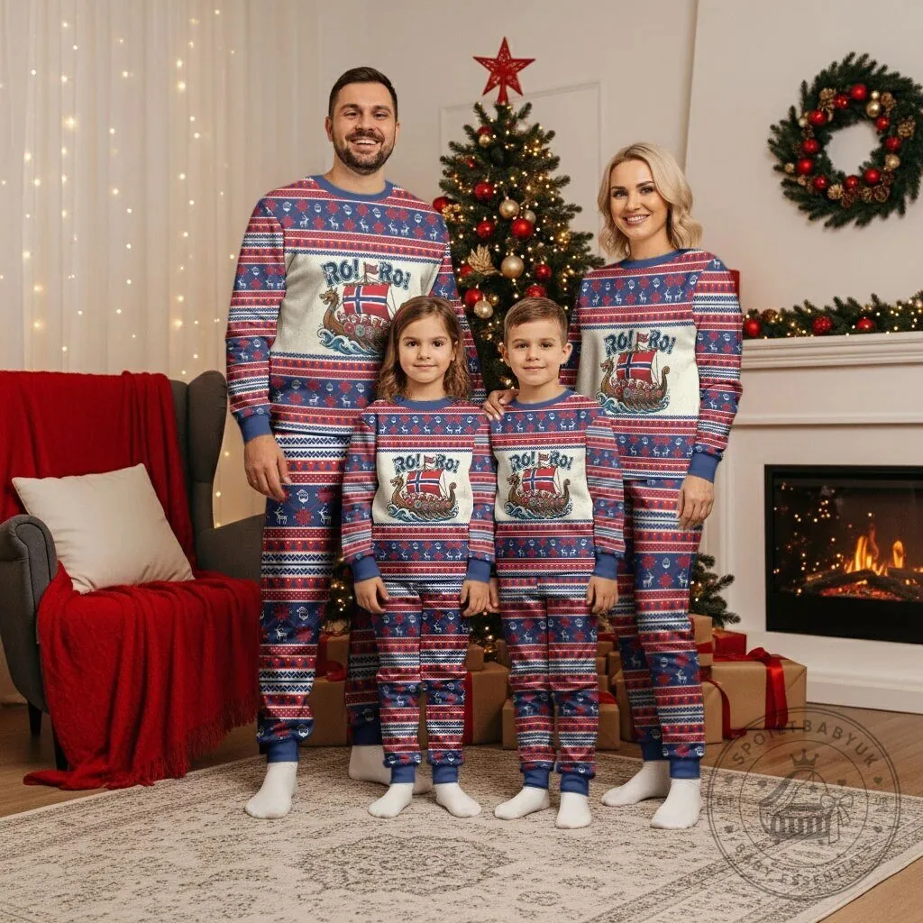 Viking Santa Claus Ro Ro Christmas Pajamas Set 9 Viking Santa Claus Ro Ro Christmas Pajamas Set