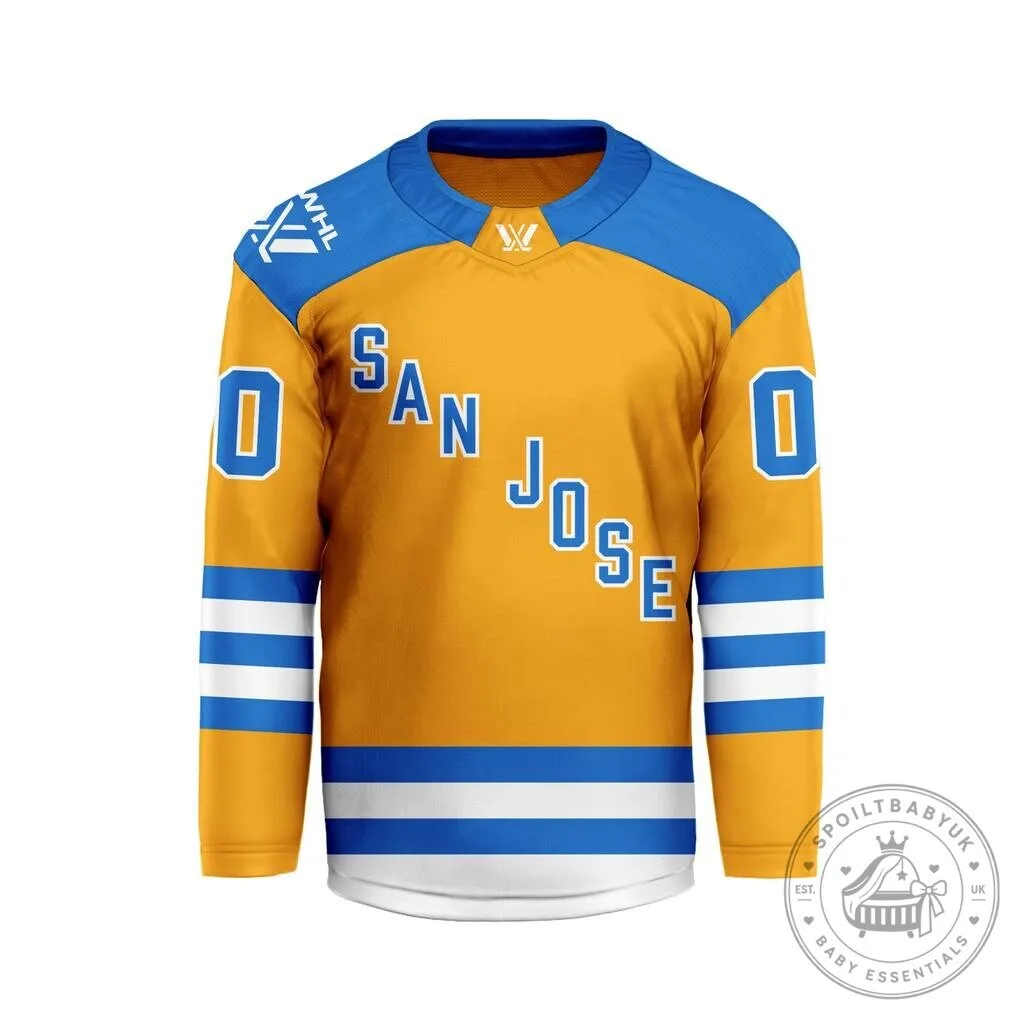 San Jose Sharks Personalized Ice Hockey Jersey Custom Name and Number