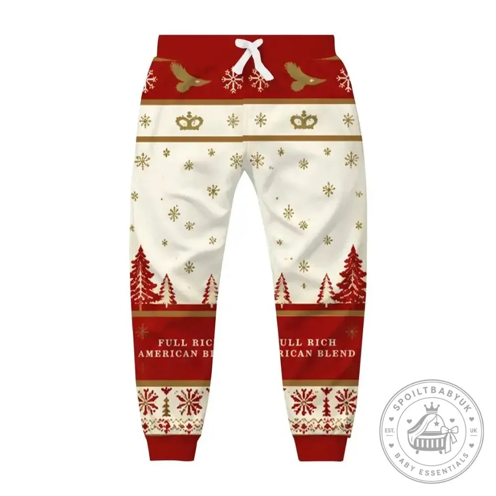 Full Rich American Blend Christmas Holiday Snowflake Pattern Sweatpants