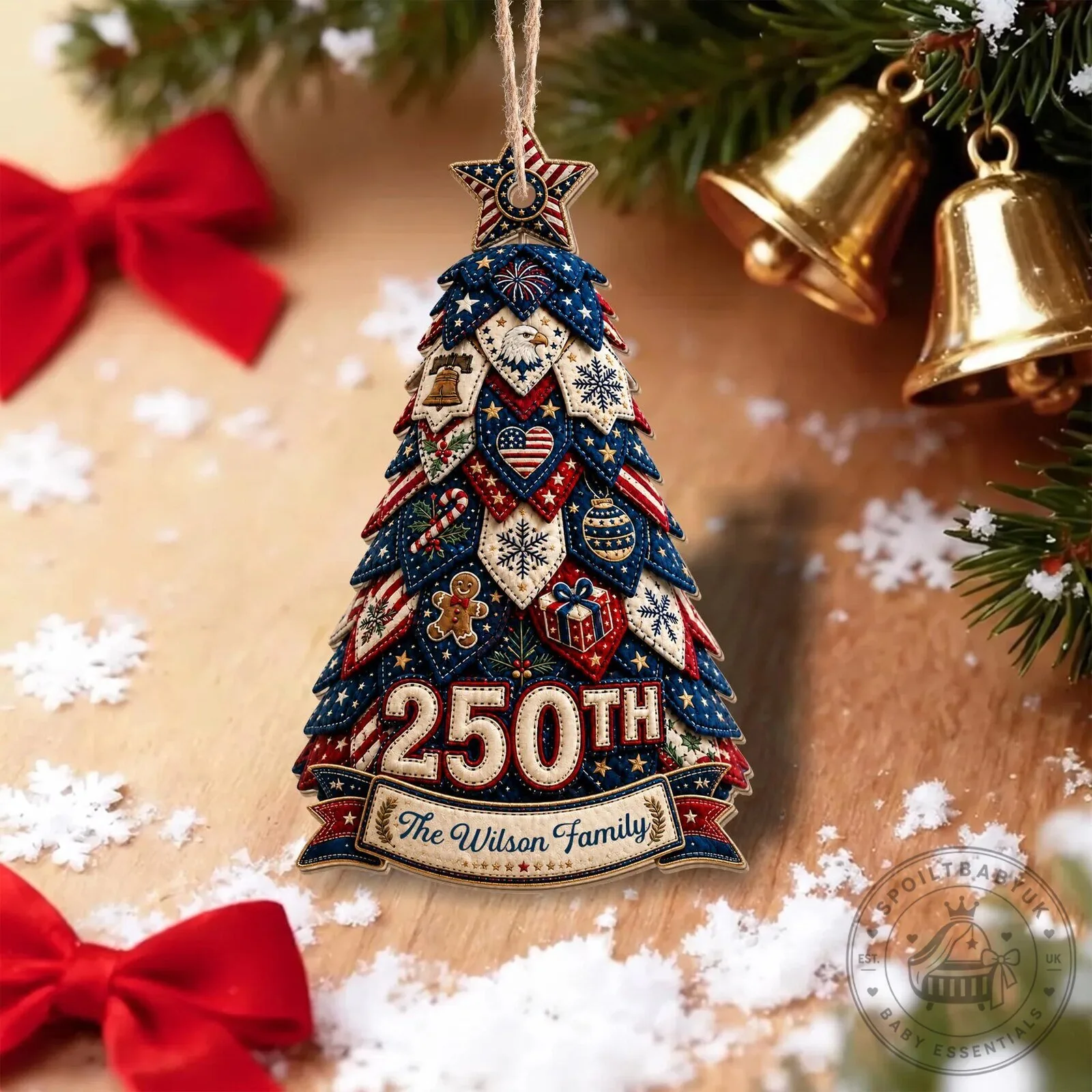 Personalized 250th Anniversary Family Christmas Tree Ornament 23 Personalized 250th Anniversary Family Christmas Tree Ornament
