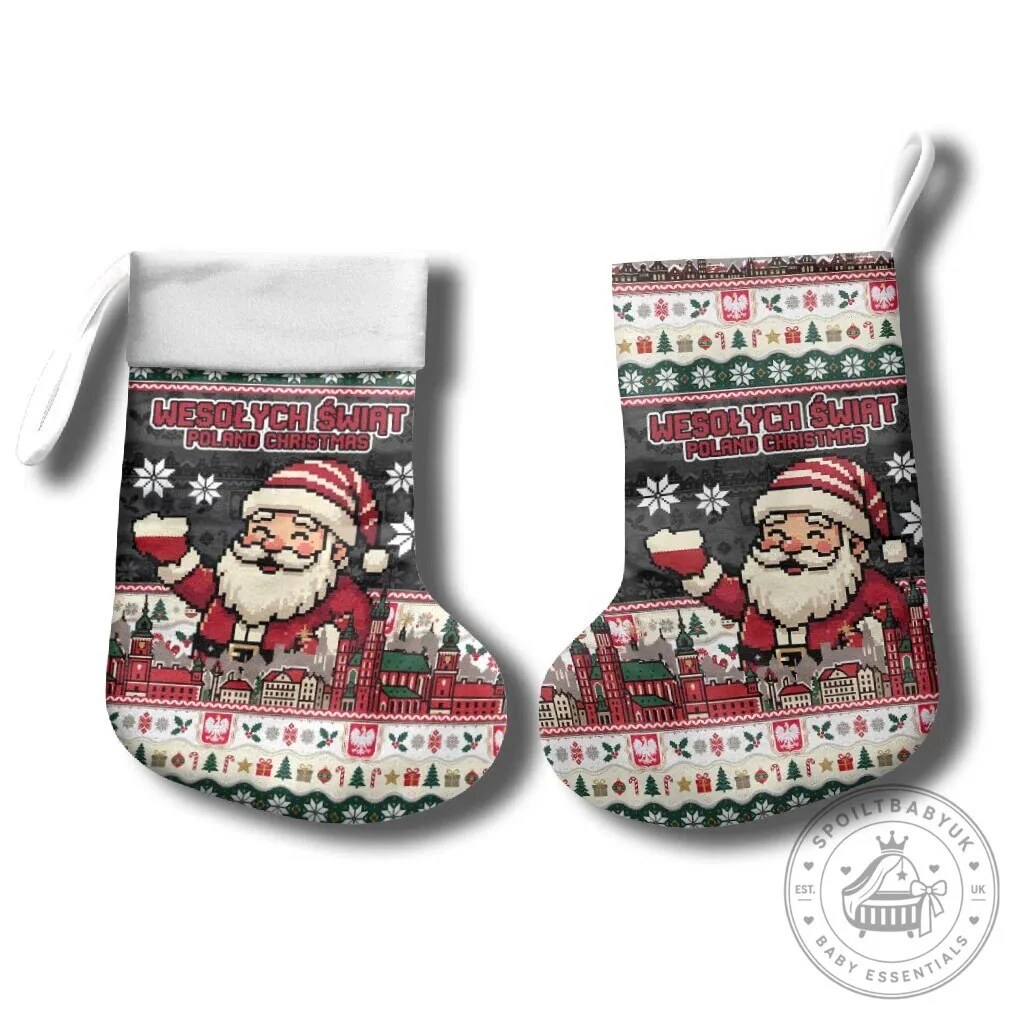 Wesołych Świąt Poland Christmas Santa Claus Polish Eagle Crest Stocking 10 Wesołych Świąt Poland Christmas Santa Claus Polish Eagle Crest Stocking