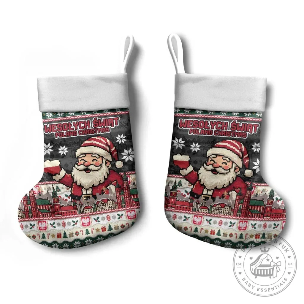 Wesołych Świąt Poland Christmas Santa Claus Polish Eagle Crest Stocking 11 Wesołych Świąt Poland Christmas Santa Claus Polish Eagle Crest Stocking