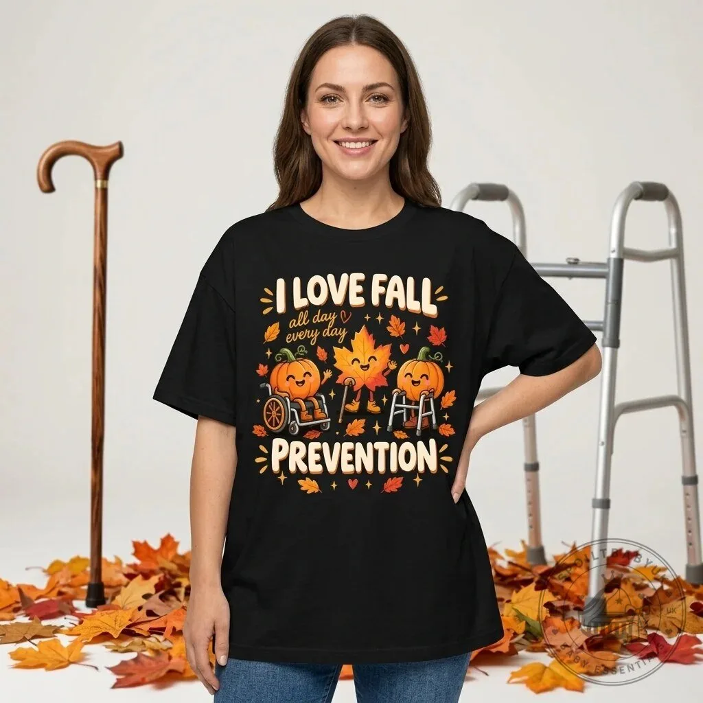 I Love Fall All Day Every Day Prevention Funny Nurse Physical Therapist T-Shirt