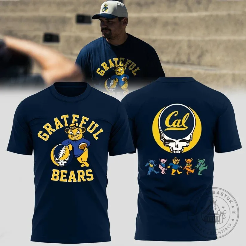 Cal Football Grateful Dead Bears Steal Your Face Navy Blue T-Shirt