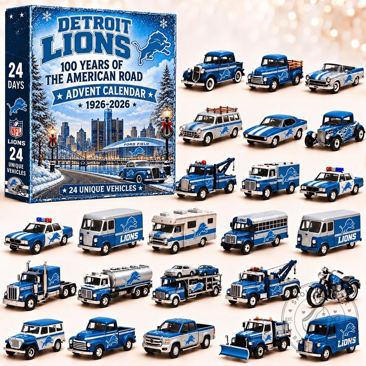 Detroit Lions 100 Years of the American Road Advent Calendar 2D 1 Detroit Lions 100 Years of the American Road Advent Calendar