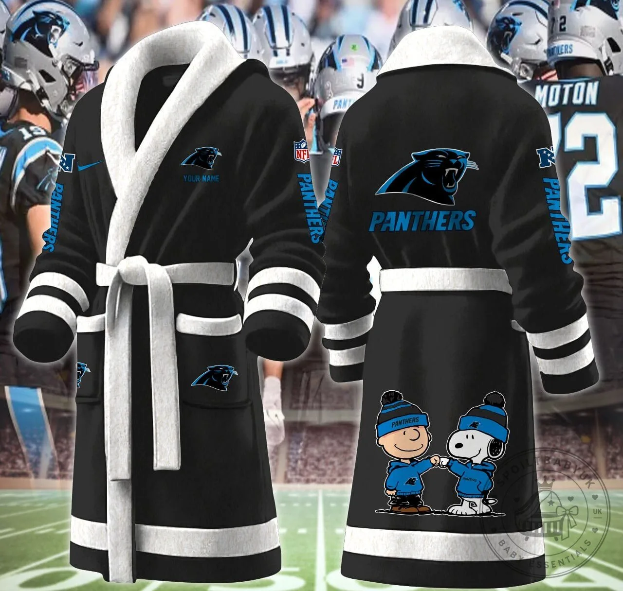 Carolina Panthers Snoopy Charlie Brown Football Bathrobe 15 Carolina Panthers Snoopy Charlie Brown Football Bathrobe