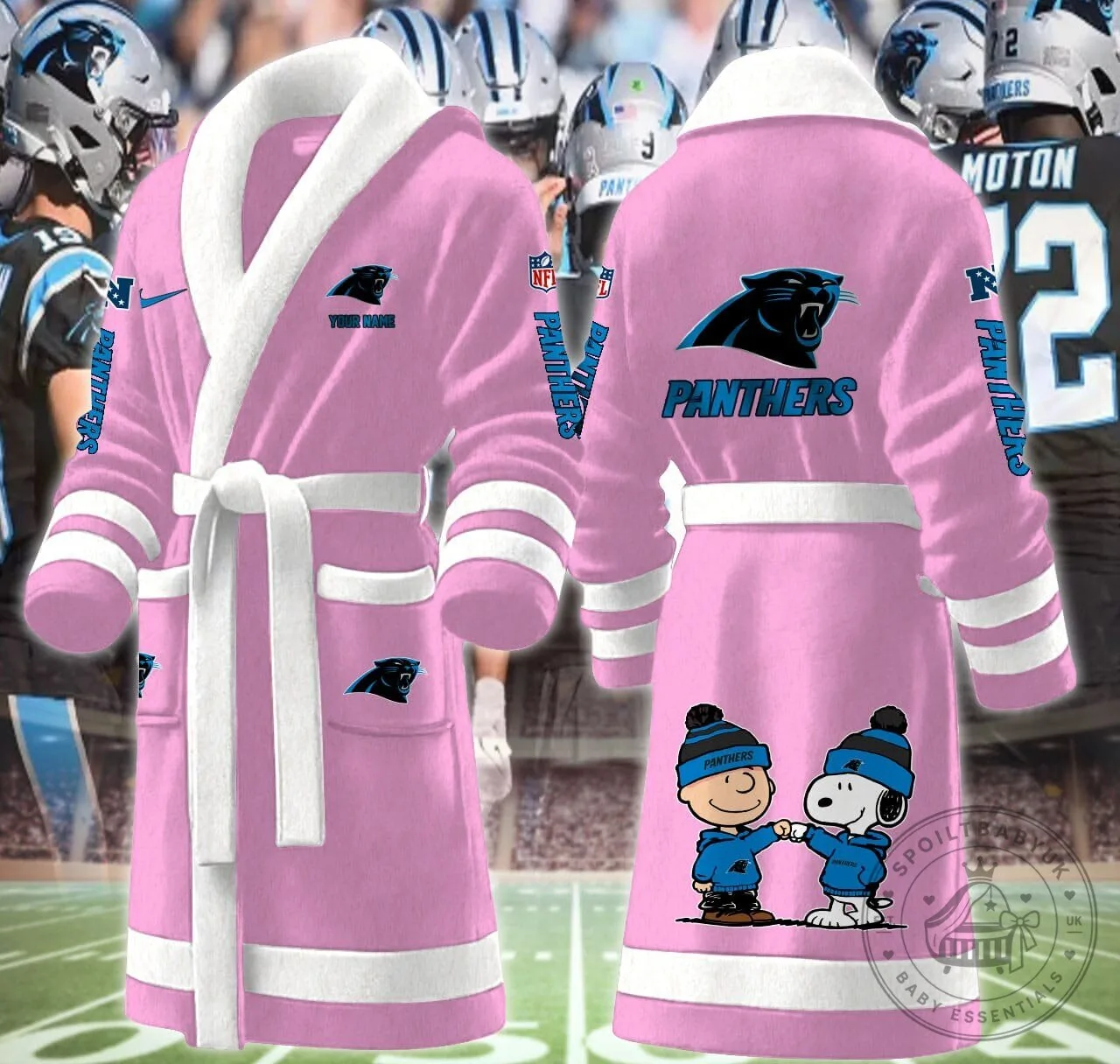 Carolina Panthers Snoopy Charlie Brown Football Bathrobe 16 Carolina Panthers Snoopy Charlie Brown Football Bathrobe