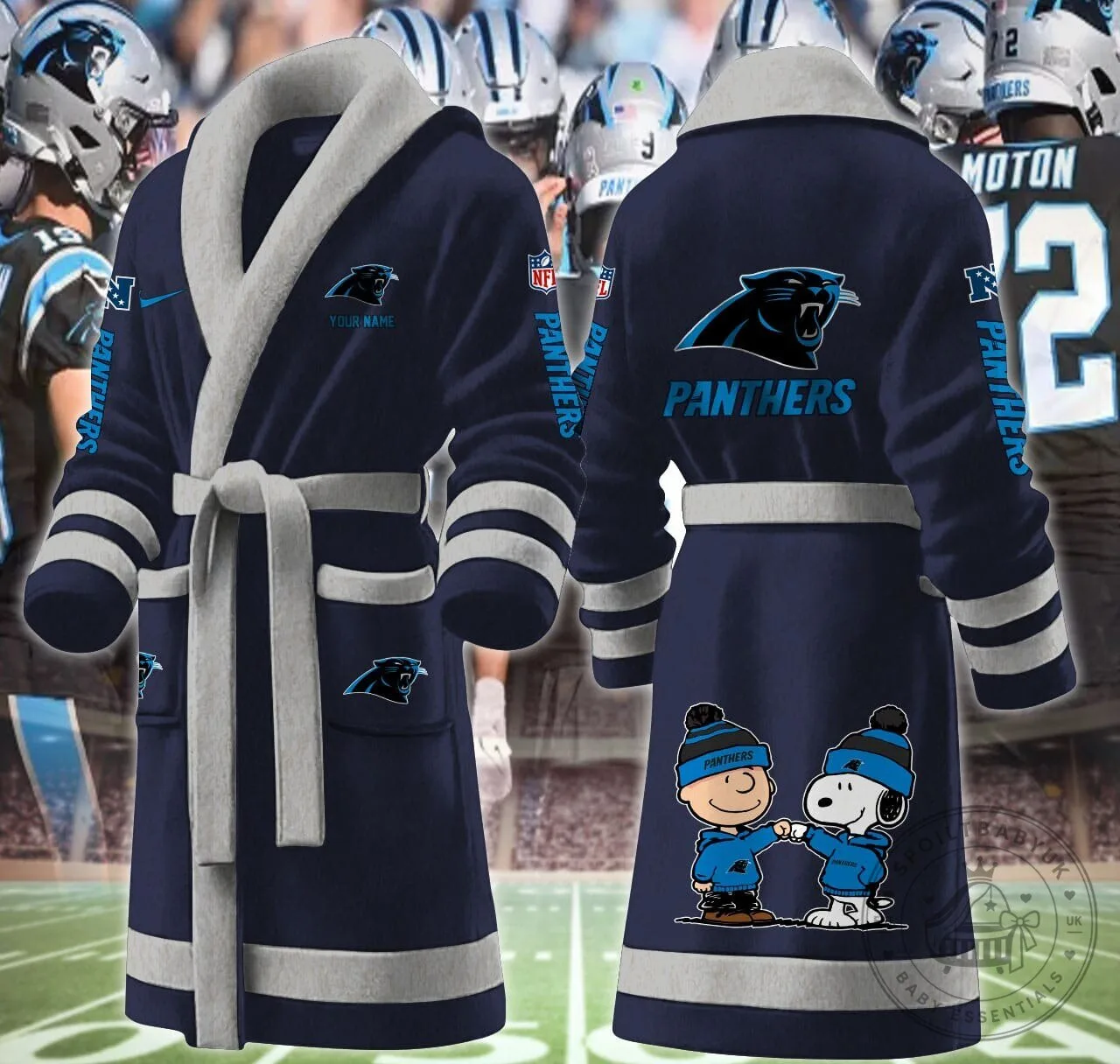 Carolina Panthers Snoopy Charlie Brown Football Bathrobe 18 Carolina Panthers Snoopy Charlie Brown Football Bathrobe