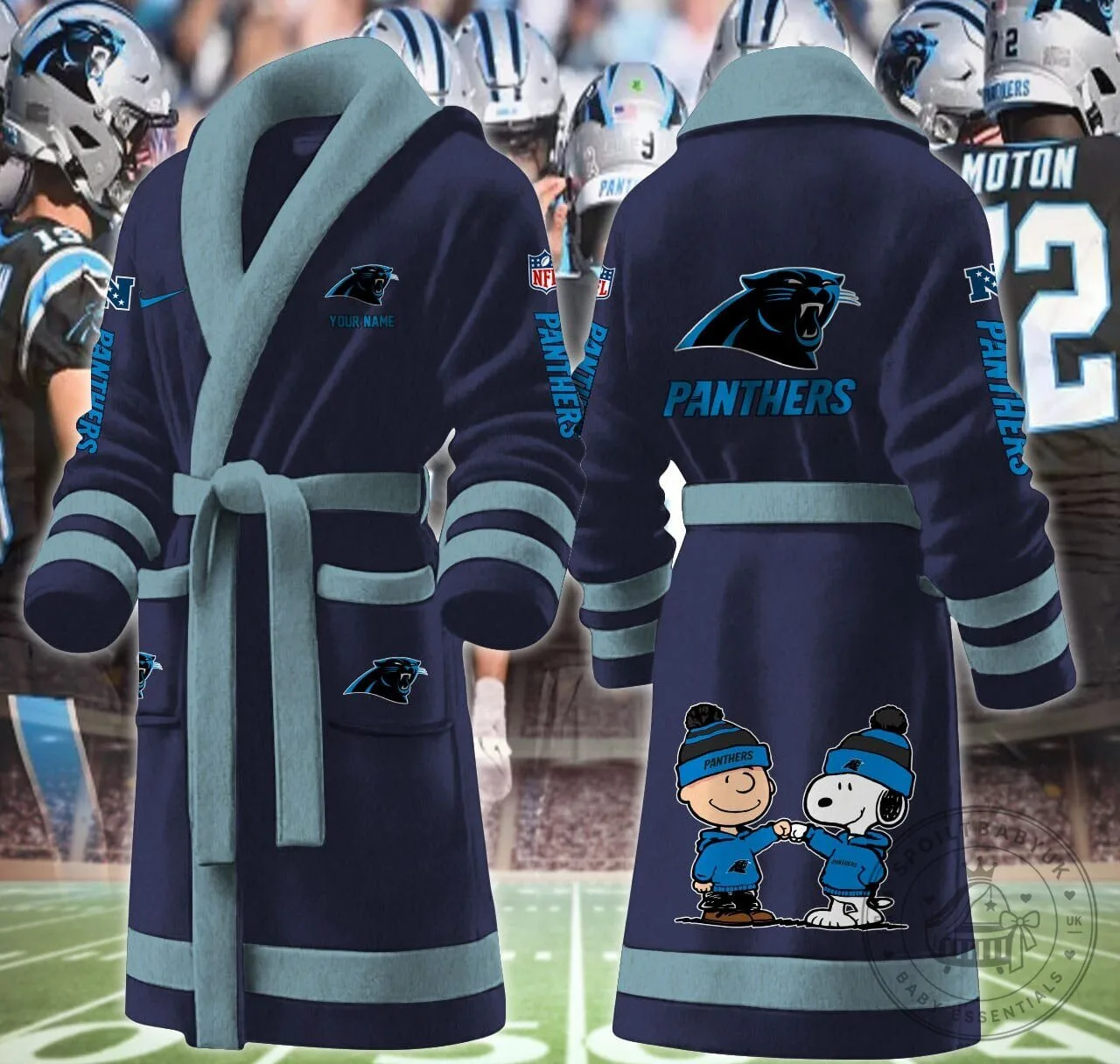 Carolina Panthers Snoopy Charlie Brown Football Bathrobe 19 Carolina Panthers Snoopy Charlie Brown Football Bathrobe