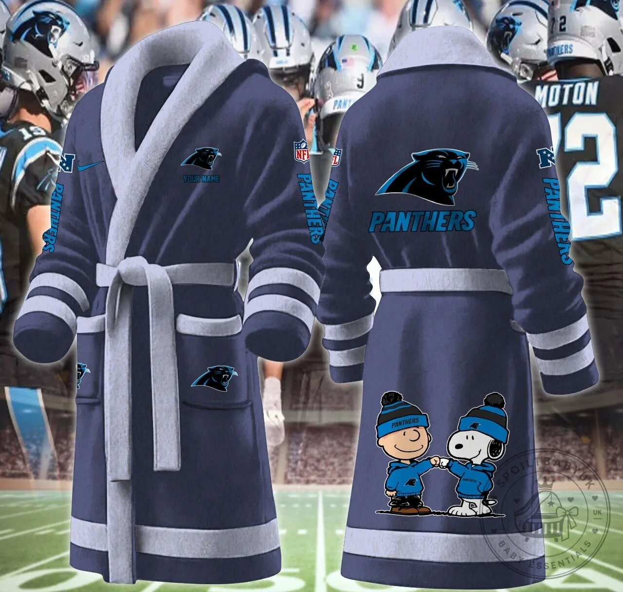 Carolina Panthers Snoopy Charlie Brown Football Bathrobe 20 Carolina Panthers Snoopy Charlie Brown Football Bathrobe