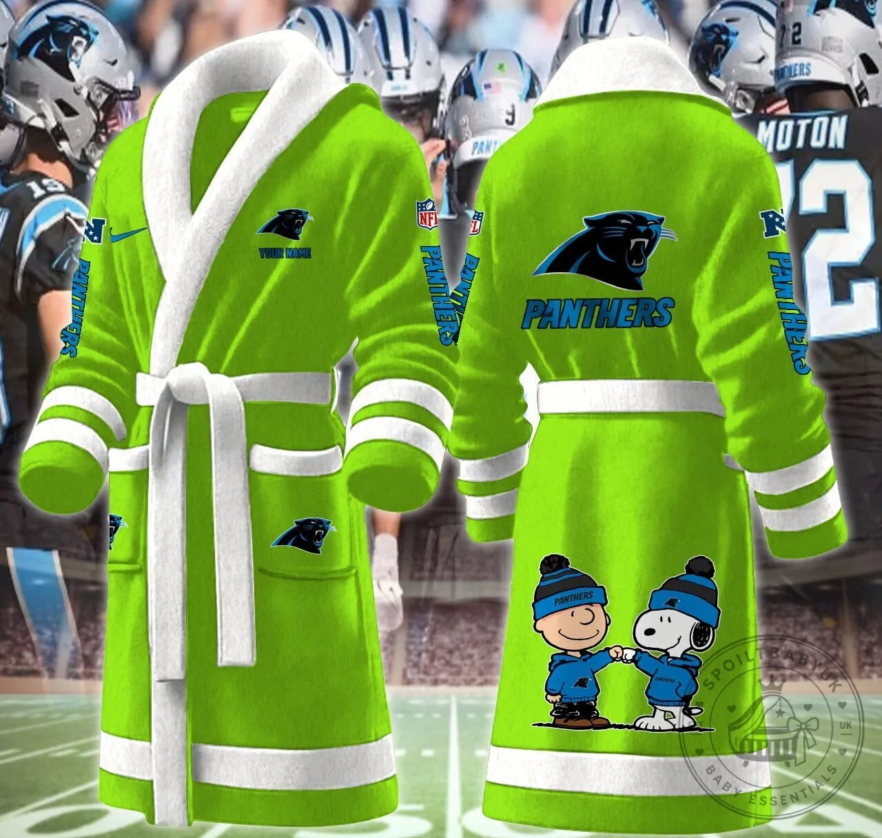 Carolina Panthers Snoopy Charlie Brown Football Bathrobe 23 Carolina Panthers Snoopy Charlie Brown Football Bathrobe