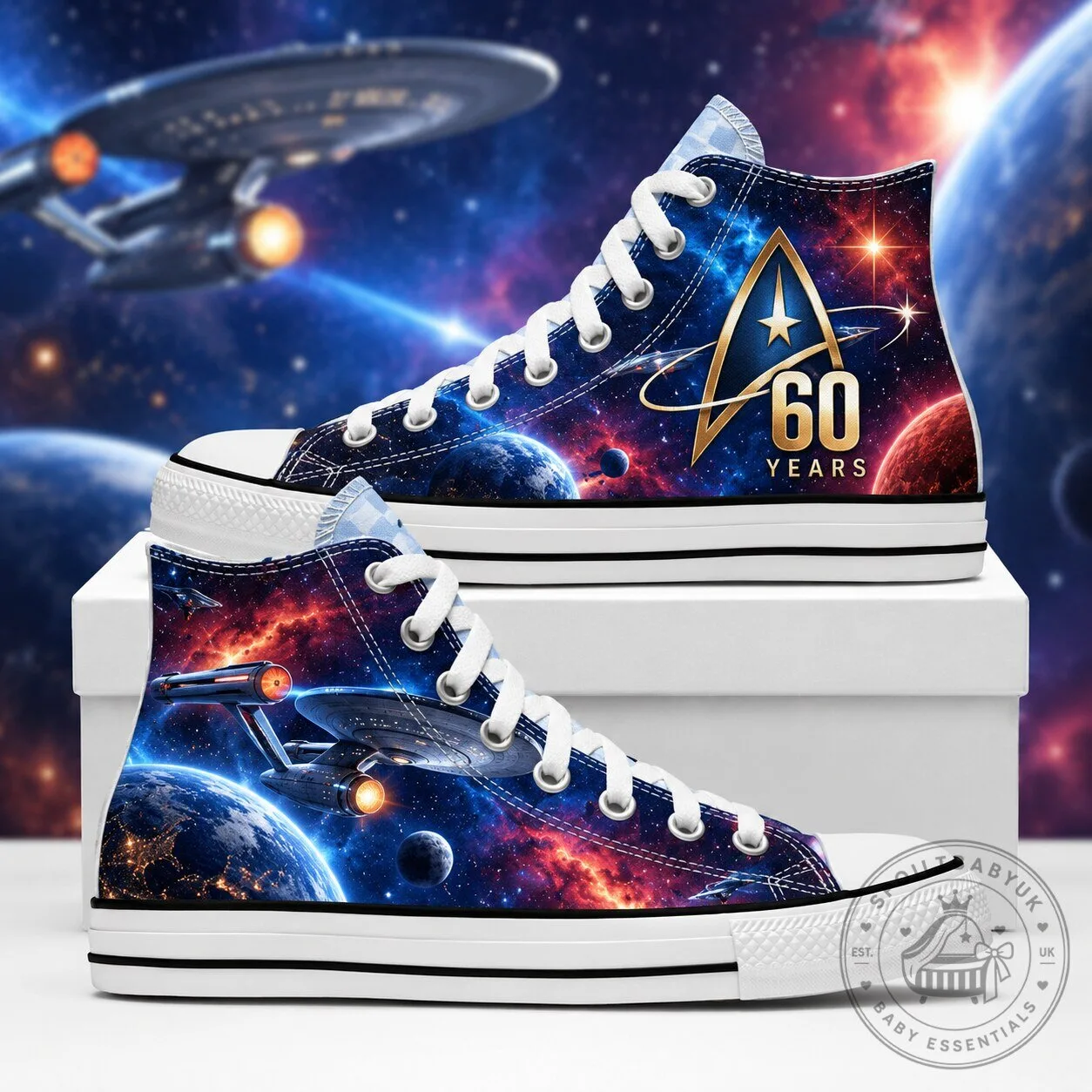 Star Trek 60th Anniversary High Top Canvas Shoes