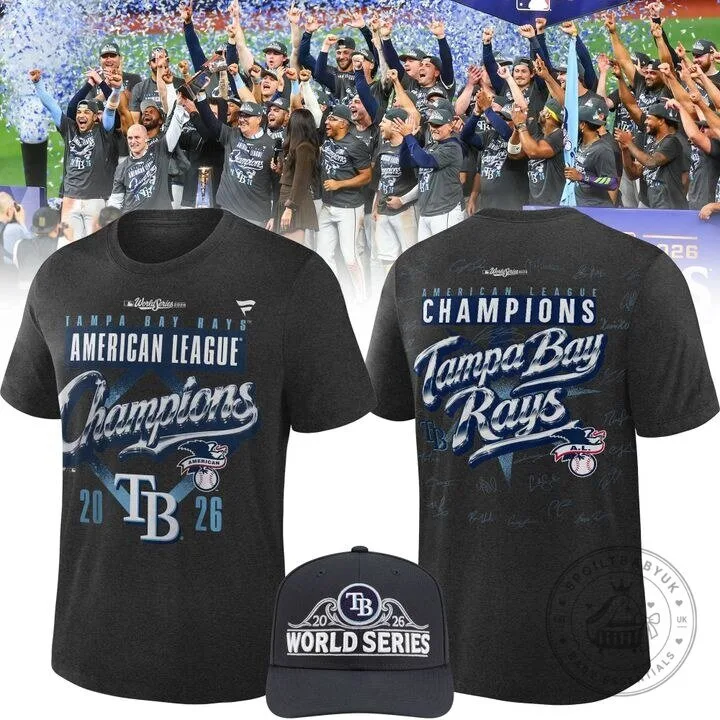 Tampa Bay Rays American League Champions 2026 Locker Room T-Shirt