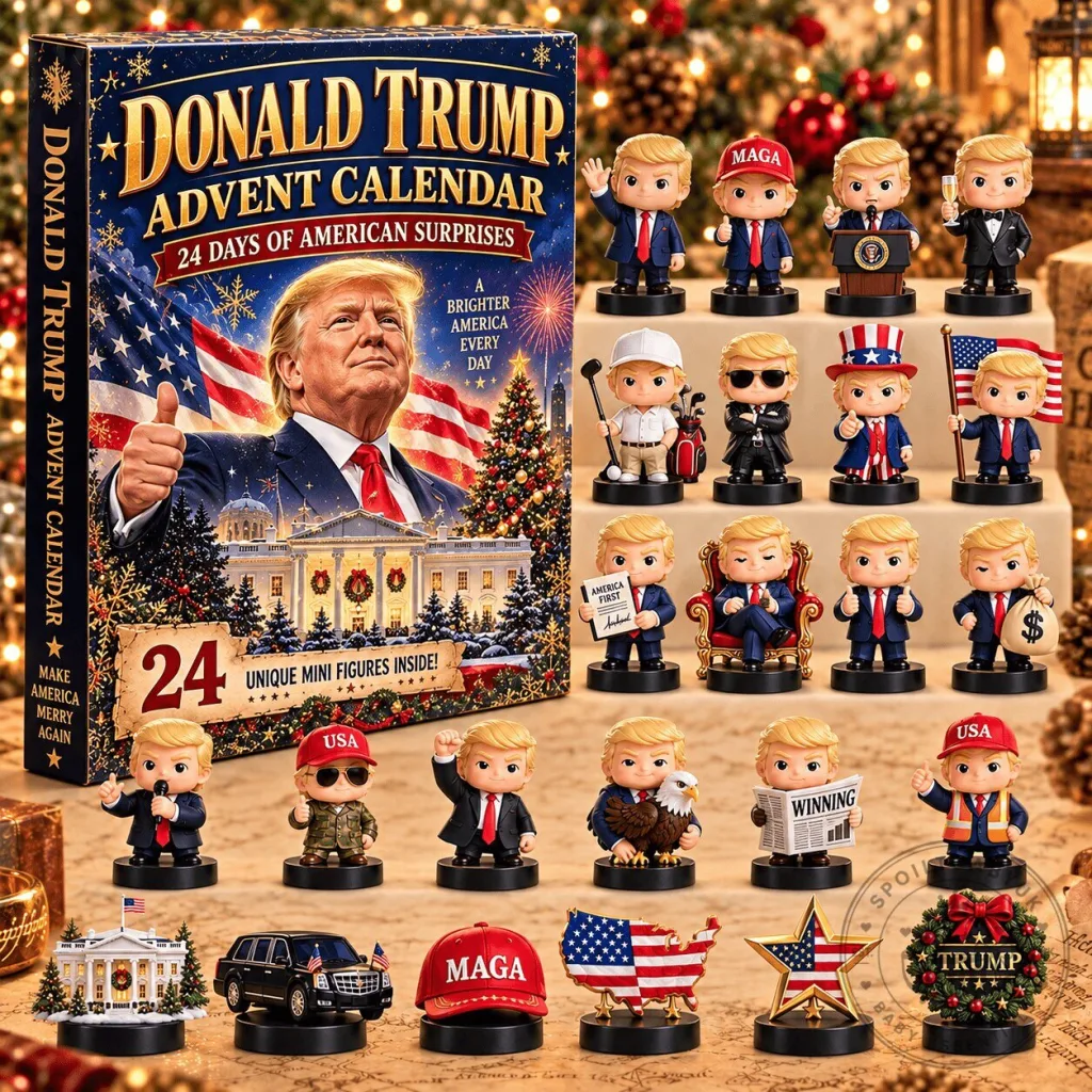 Donald Trump Christmas Advent Calendar with 24 Unique Mini Figurines Donald Trump Christmas Advent Calendar with 24 Unique Mini Figurines 2D