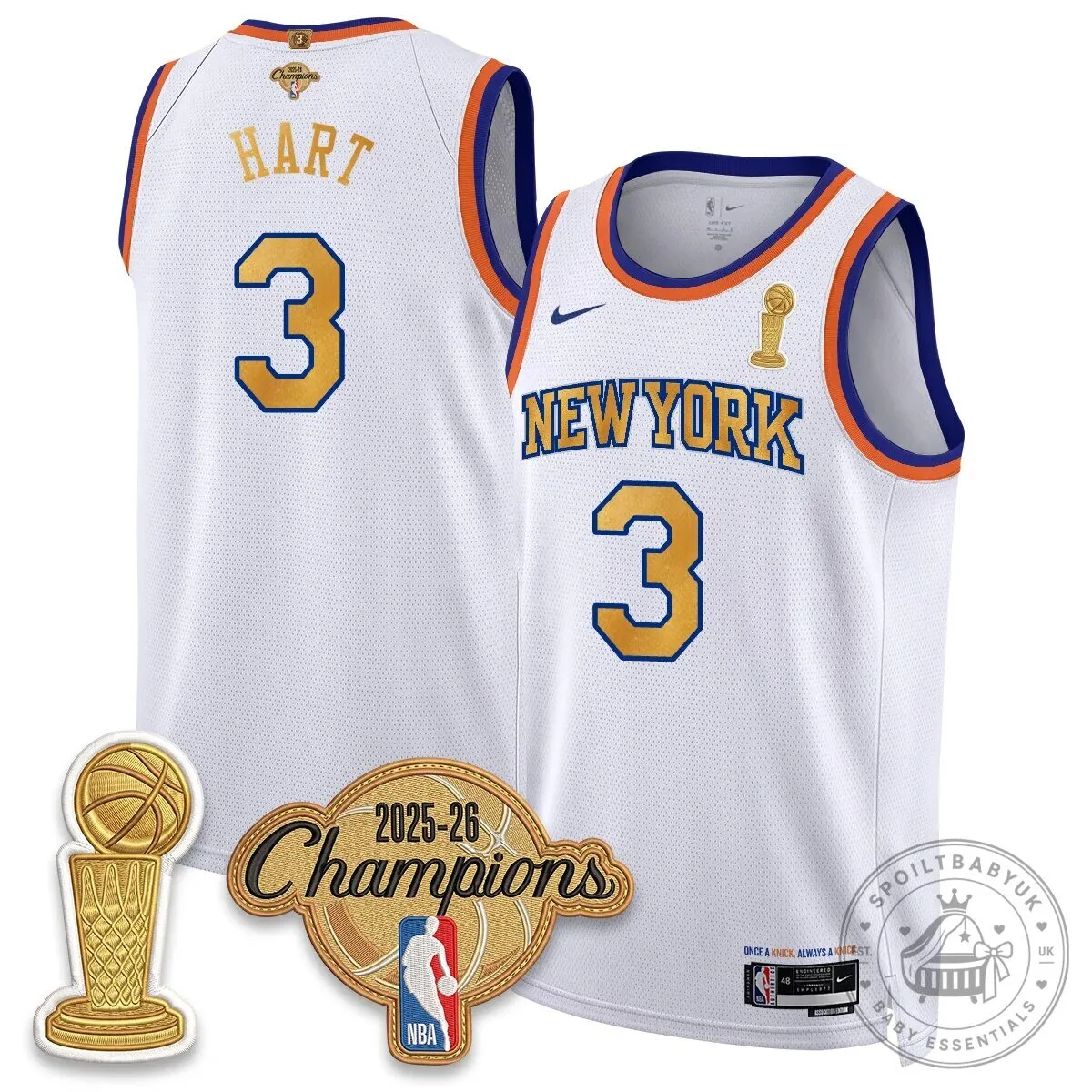 Jalen Brunson New York Knicks 2025-26 Champions Blue Basketball Jersey 52 Jalen Brunson New York Knicks 2025-26 Champions Blue Basketball Jersey