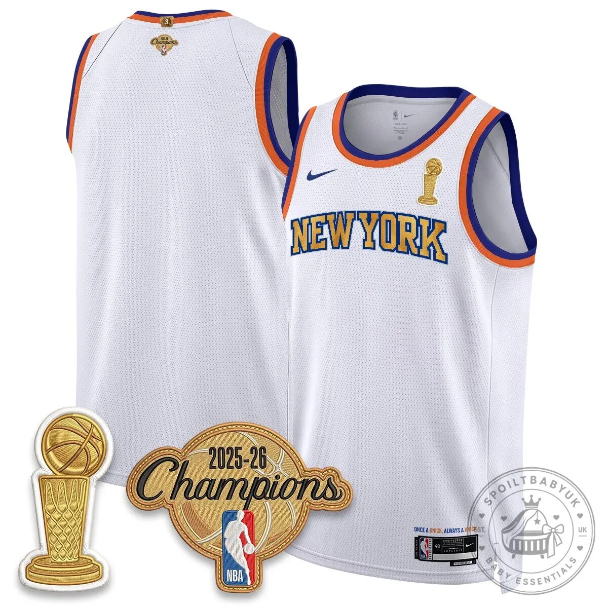 Jalen Brunson New York Knicks 2025-26 Champions Blue Basketball Jersey 56 Jalen Brunson New York Knicks 2025-26 Champions Blue Basketball Jersey
