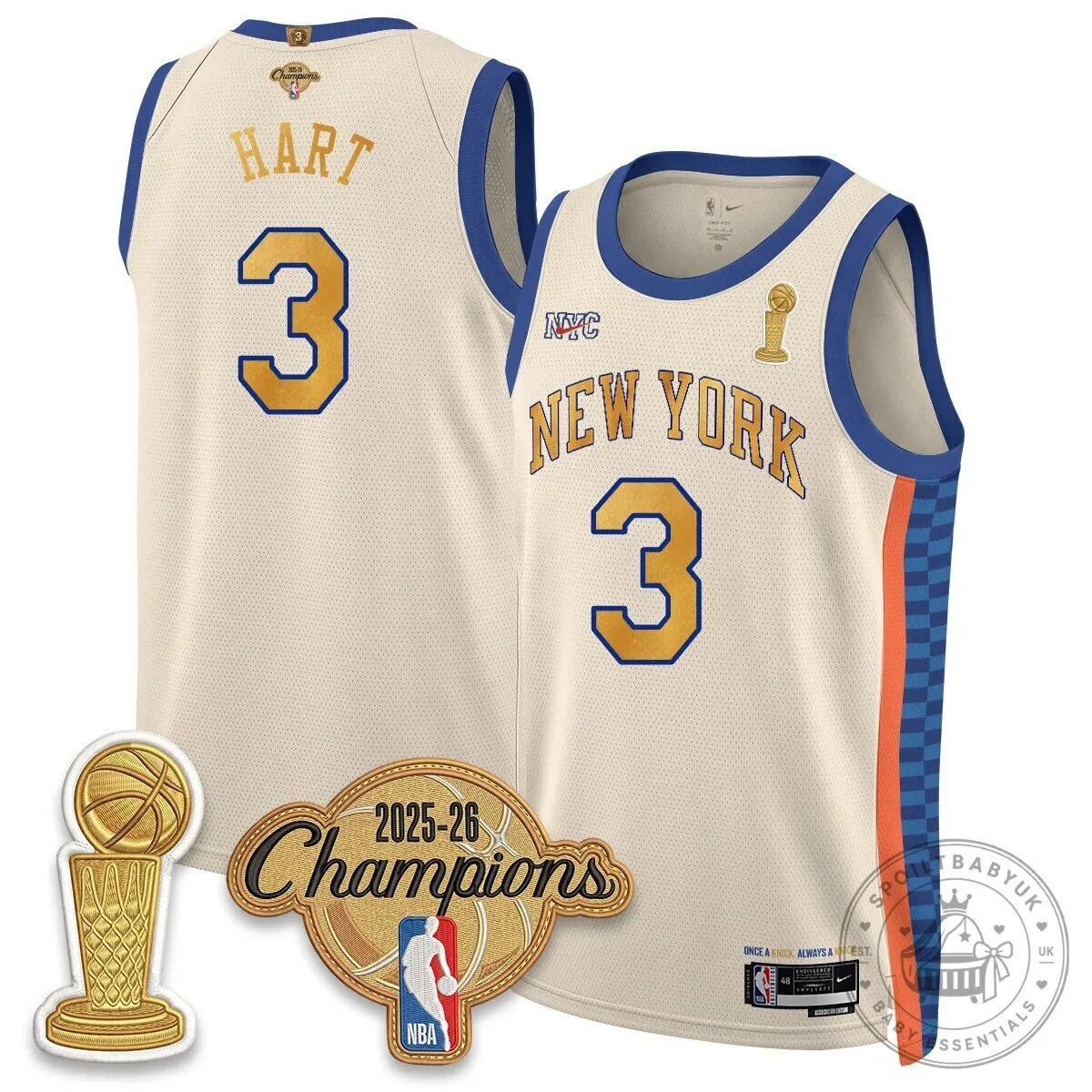 Jalen Brunson New York Knicks 2025-26 Champions Blue Basketball Jersey 61 Jalen Brunson New York Knicks 2025-26 Champions Blue Basketball Jersey