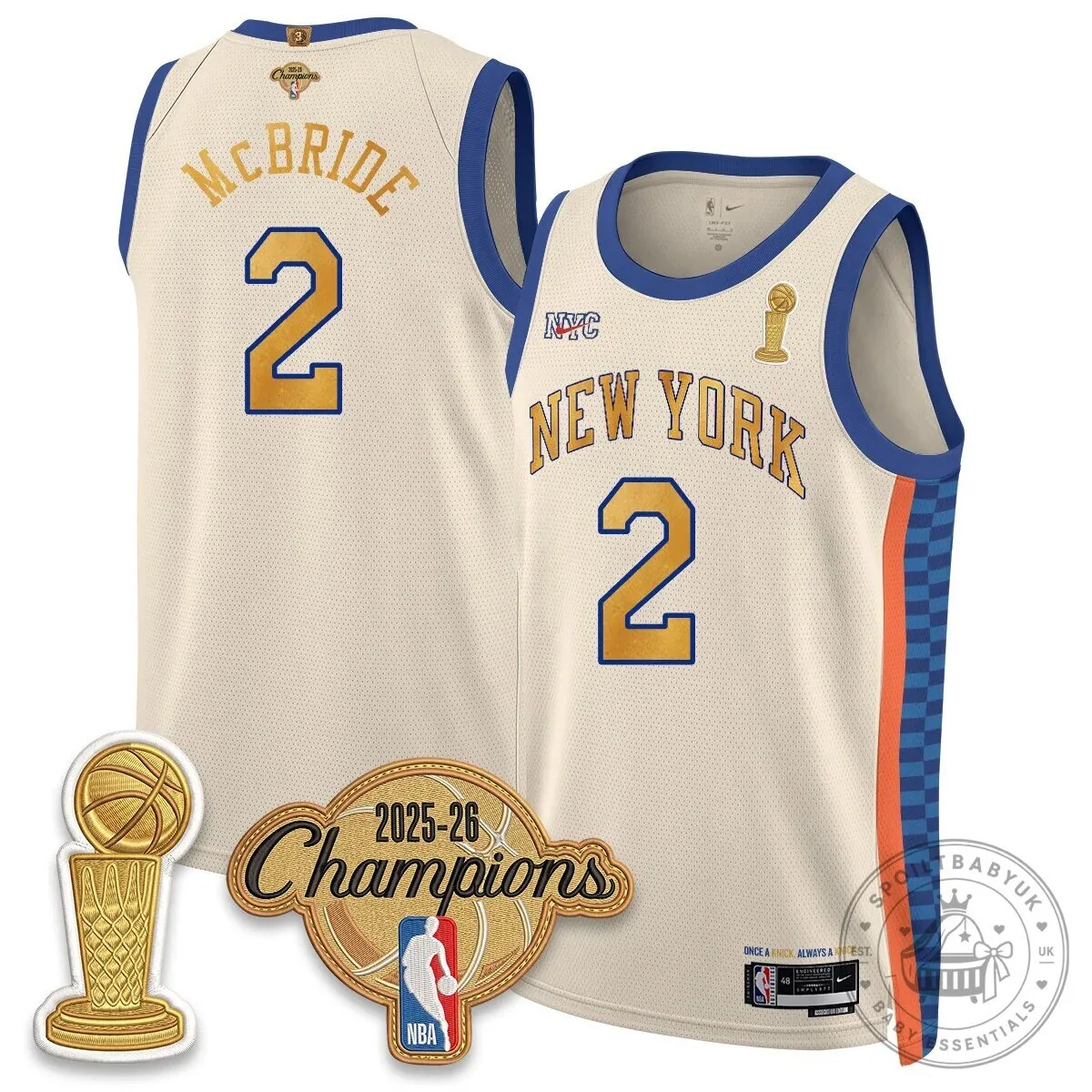 Jalen Brunson New York Knicks 2025-26 Champions Blue Basketball Jersey 63 Jalen Brunson New York Knicks 2025-26 Champions Blue Basketball Jersey