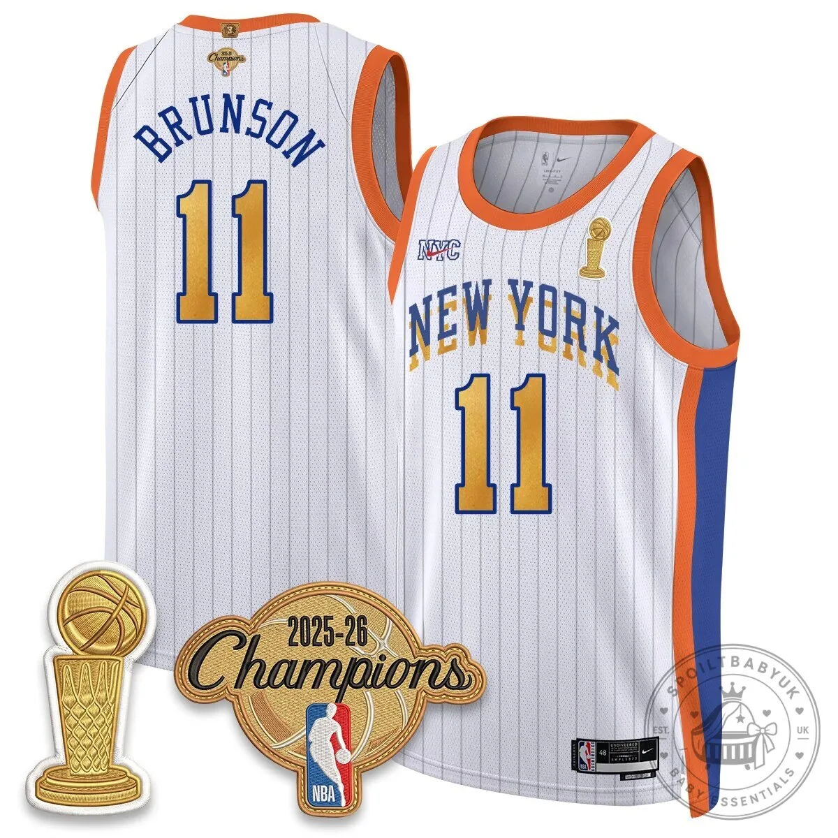 Jalen Brunson New York Knicks 2025-26 Champions Blue Basketball Jersey 66 Jalen Brunson New York Knicks 2025-26 Champions Blue Basketball Jersey