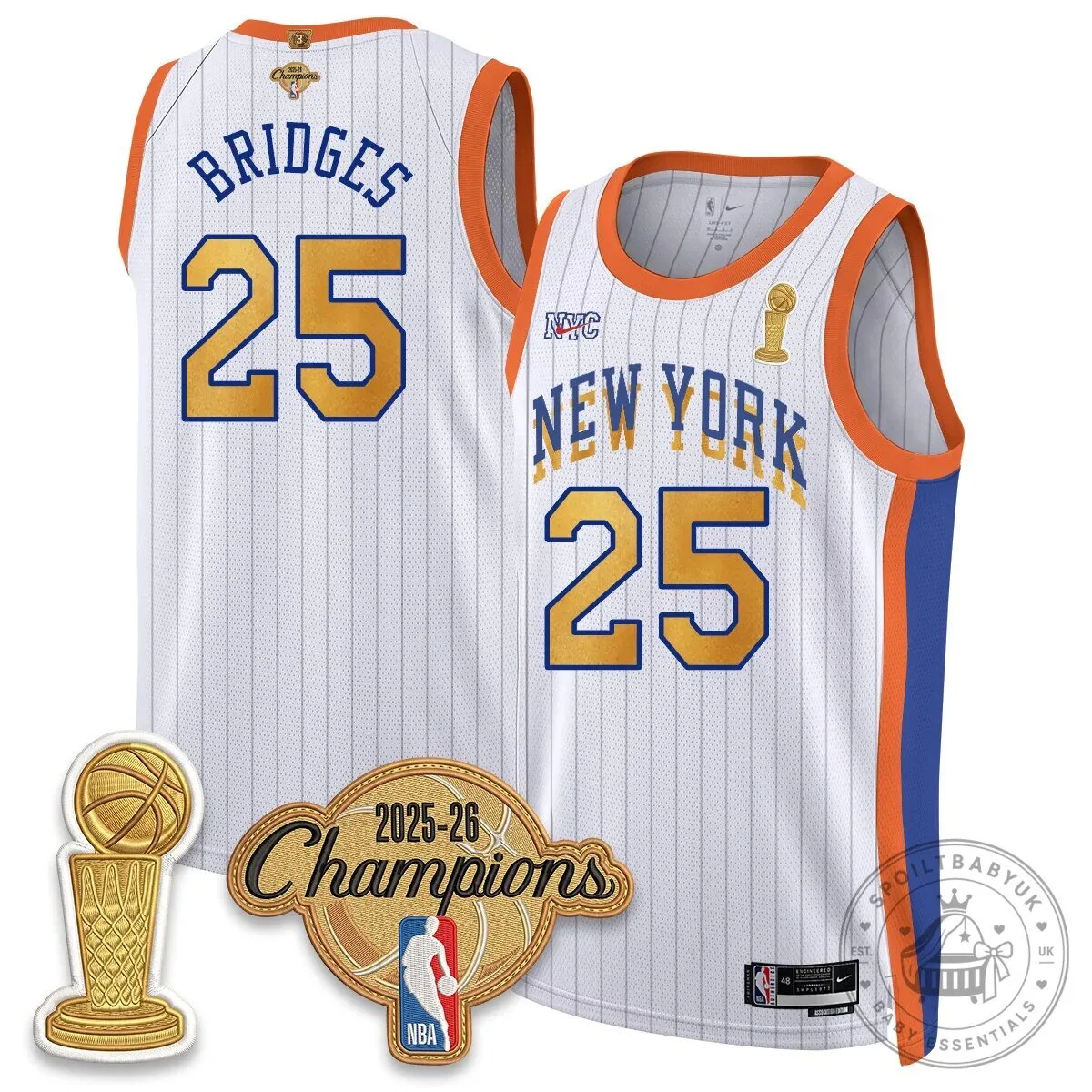 Jalen Brunson New York Knicks 2025-26 Champions Blue Basketball Jersey 69 Jalen Brunson New York Knicks 2025-26 Champions Blue Basketball Jersey