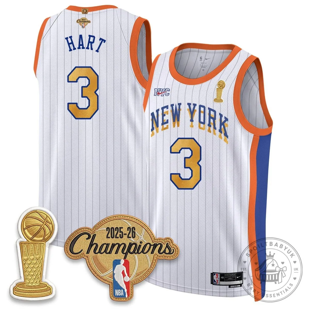 Jalen Brunson New York Knicks 2025-26 Champions Blue Basketball Jersey 70 Jalen Brunson New York Knicks 2025-26 Champions Blue Basketball Jersey