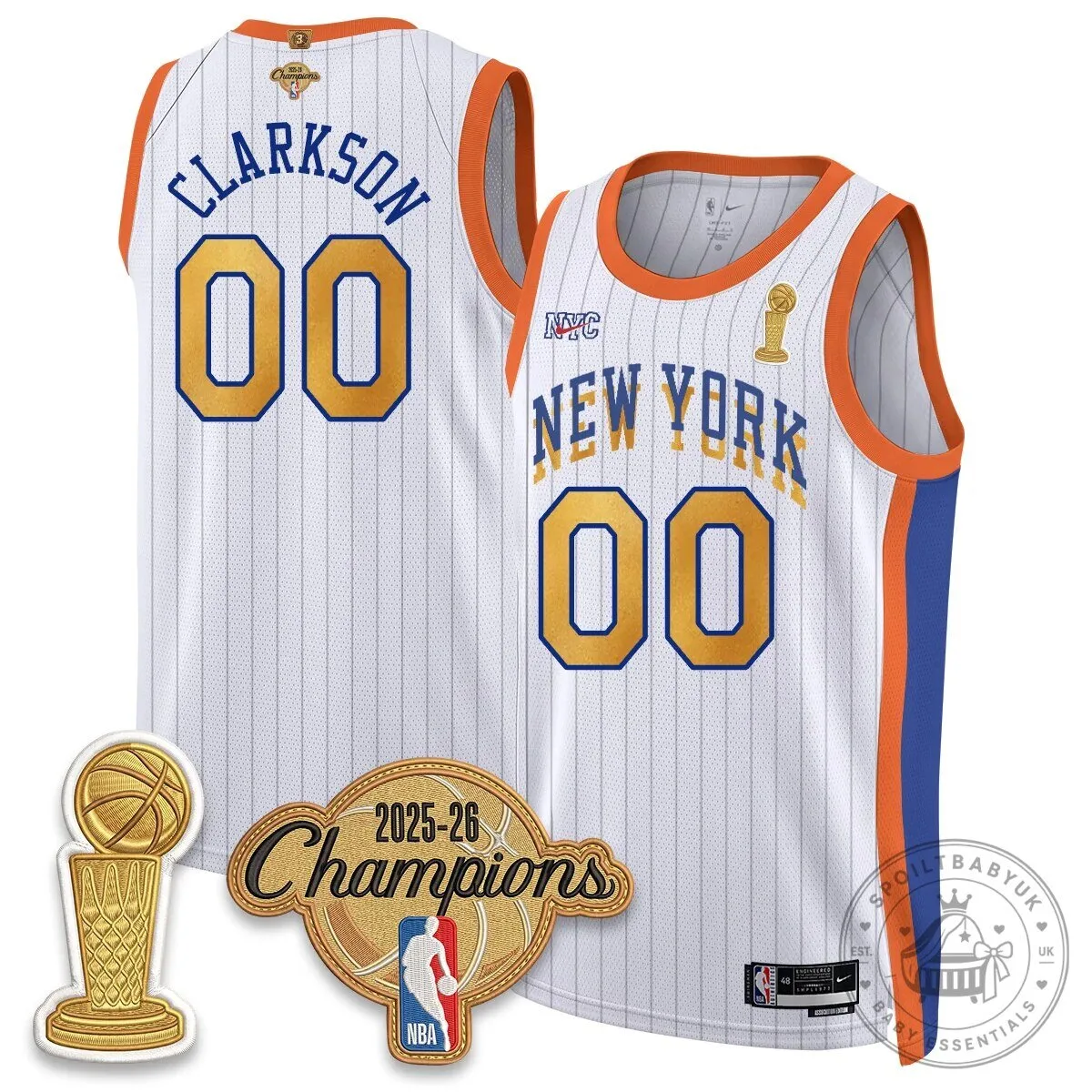 Jalen Brunson New York Knicks 2025-26 Champions Blue Basketball Jersey 73 Jalen Brunson New York Knicks 2025-26 Champions Blue Basketball Jersey