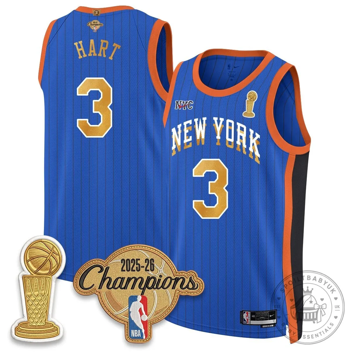 Jalen Brunson New York Knicks 2025-26 Champions Blue Basketball Jersey 79 Jalen Brunson New York Knicks 2025-26 Champions Blue Basketball Jersey