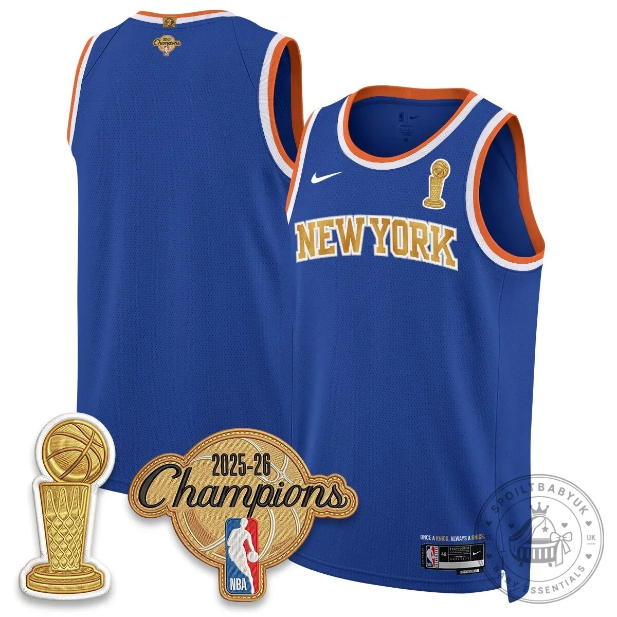Jalen Brunson New York Knicks 2025-26 Champions Blue Basketball Jersey 91 Jalen Brunson New York Knicks 2025-26 Champions Blue Basketball Jersey