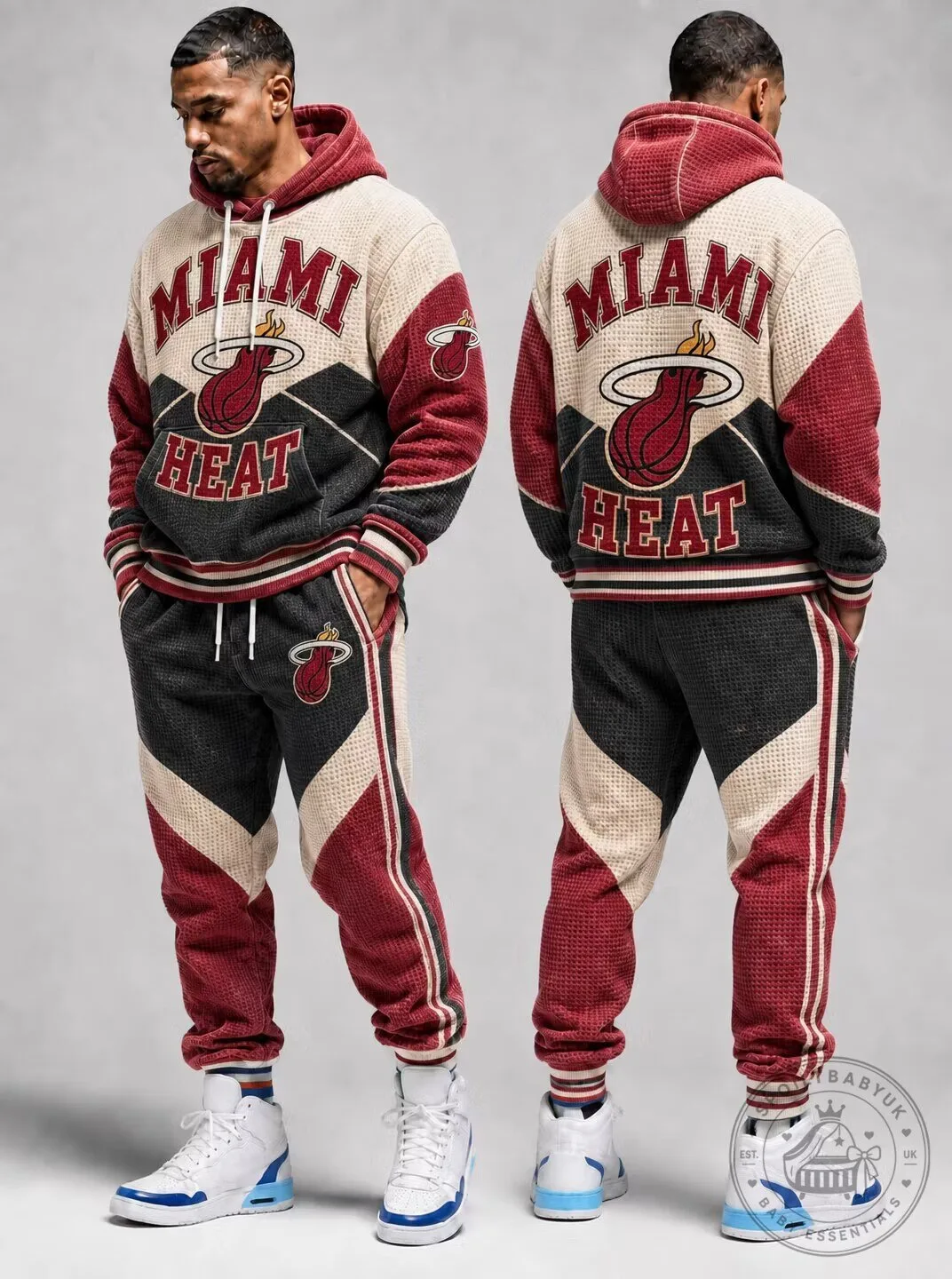 Miami Heat Basketball Team Fanwear Hoodie and Sweatpants Set