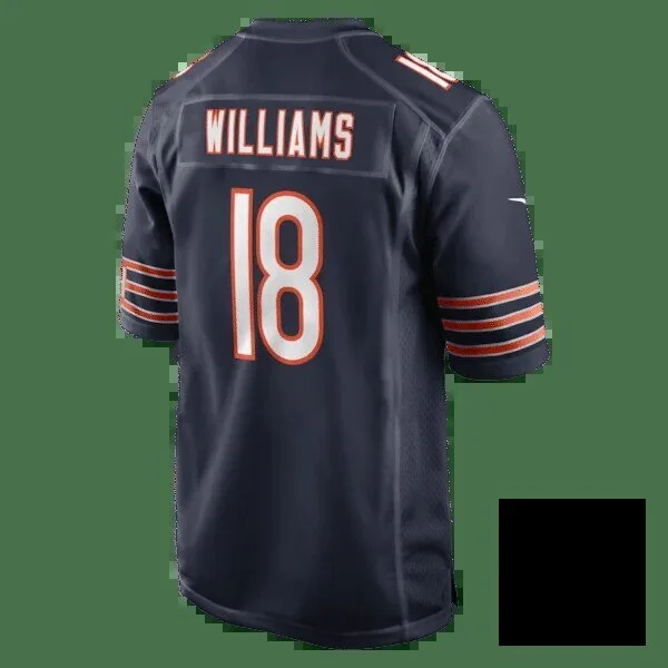 Caleb Williams Chicago Bears Navy Blue Football Jersey Number 18 18 Caleb Williams Chicago Bears Navy Blue Football Jersey Number 18