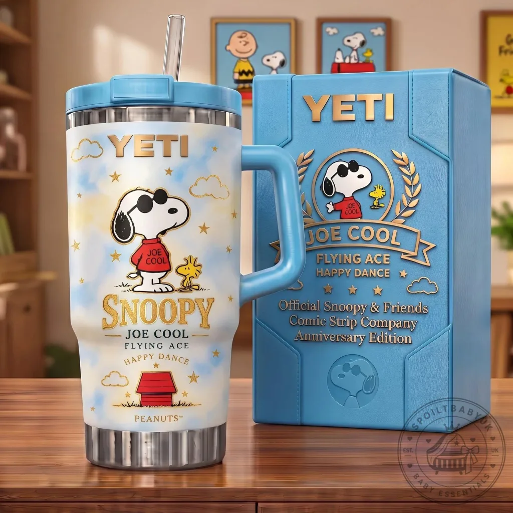 Snoopy Joe Cool Flying Ace Happy Dance Insulated Tumbler with Handle Snoopy Joe Cool Flying Ace Happy Dance Insulated Tumbler with Handle