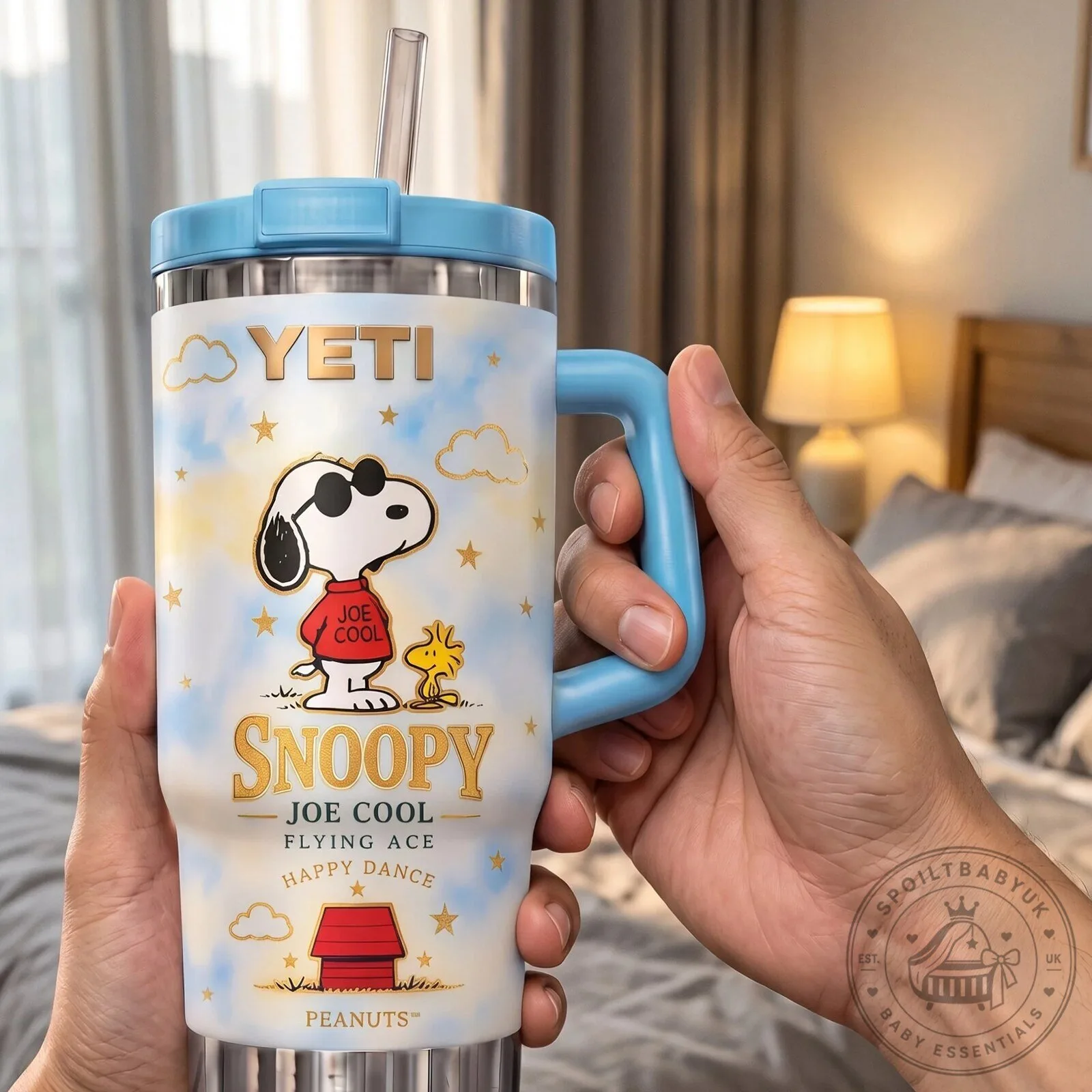 Snoopy Joe Cool Flying Ace Happy Dance Insulated Tumbler with Handle 9 Snoopy Joe Cool Flying Ace Happy Dance Insulated Tumbler with Handle