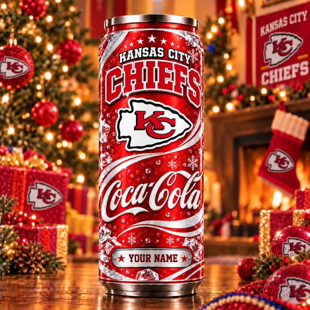 Kansas City Chiefs Coca-Cola Can Christmas Tumbler Kansas City Chiefs Coca-Cola Can Christmas Tumbler