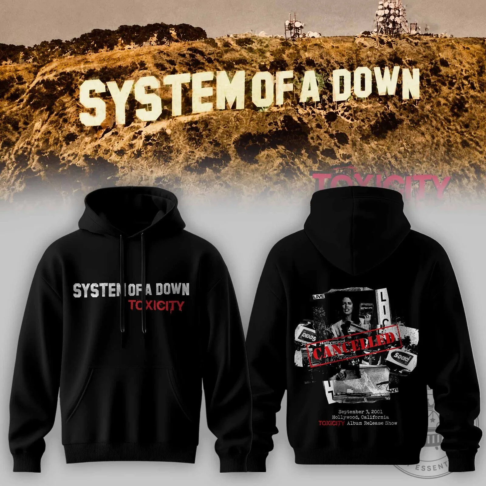 System of a Down Toxicity Album Release Show Hollywood California Hoodie 2 System of a Down Toxicity Album Release Show Hollywood California Hoodie