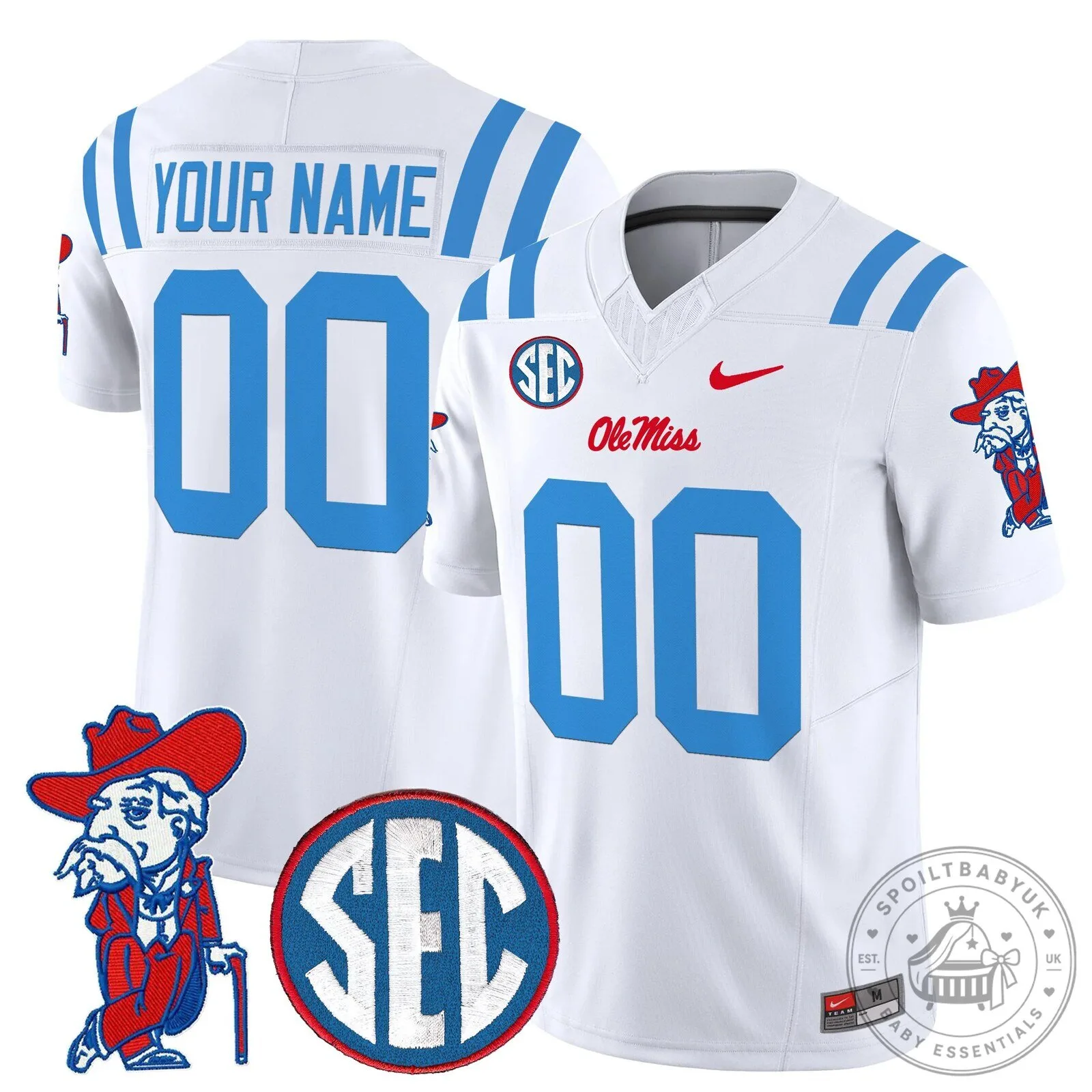 Ole Miss Rebels Football Team Custom Name and Number Red Fan Jersey 10 Ole Miss Rebels Football Team Custom Name and Number Red Fan Jersey