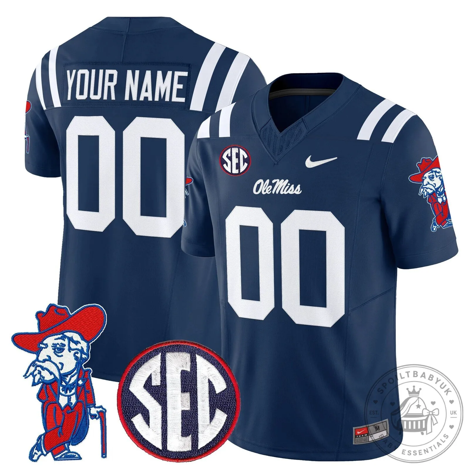 Ole Miss Rebels Football Team Custom Name and Number Red Fan Jersey 11 Ole Miss Rebels Football Team Custom Name and Number Red Fan Jersey