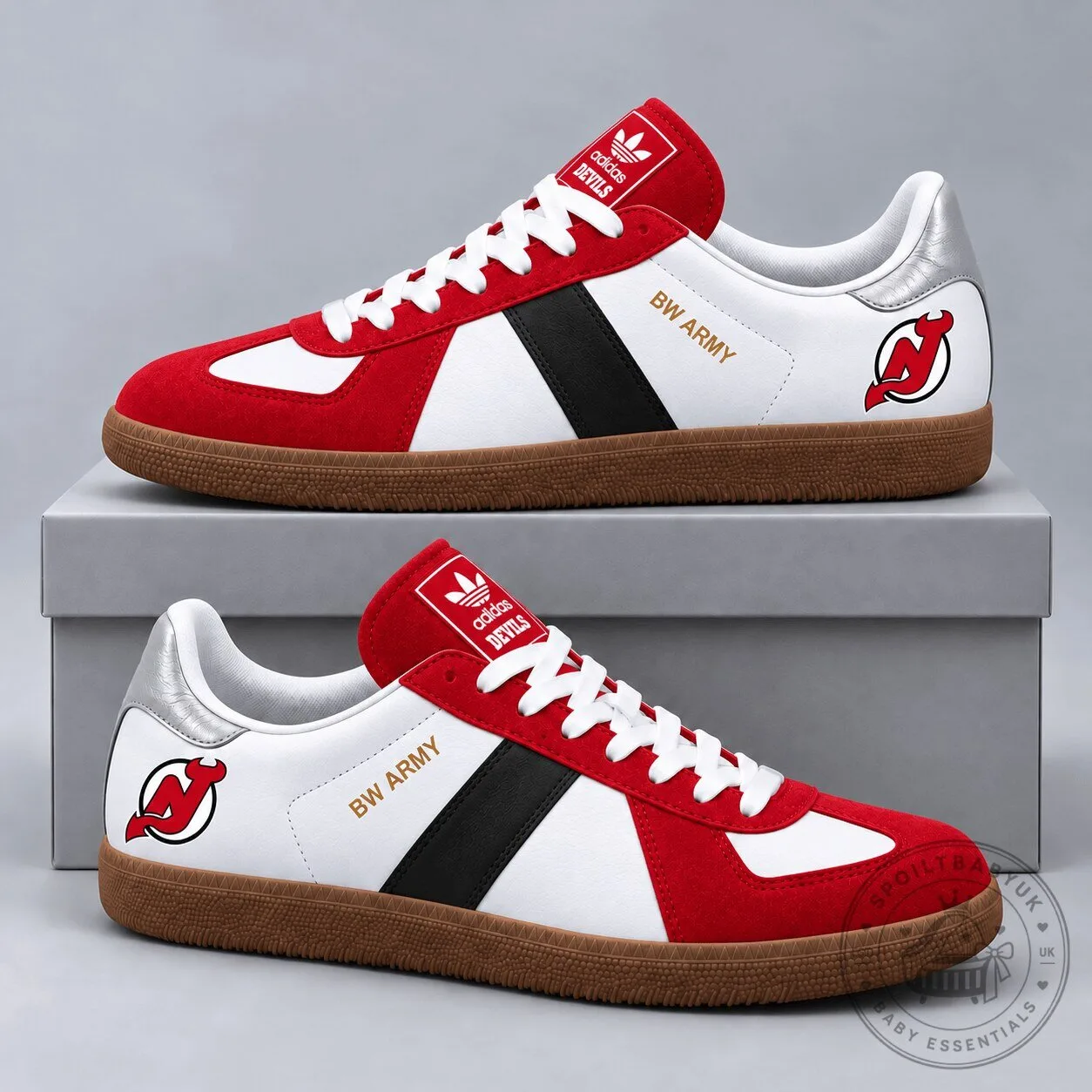 New Jersey Devils BW Army Retro Low Top Sneakers with Classic Colorblock Design 3 New Jersey Devils BW Army Retro Low Top Sneakers with Classic Colorblock Design